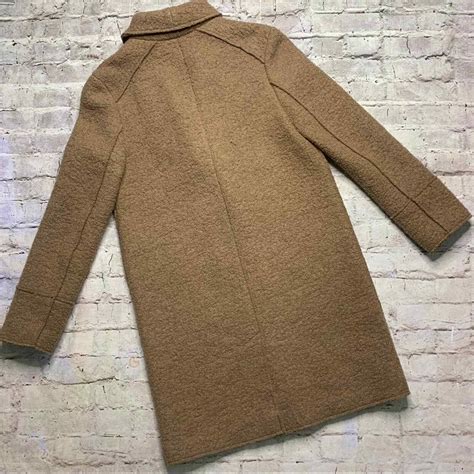 Ellen Tracy Oversize Collar Bouclé Coat Wool Blend Gem