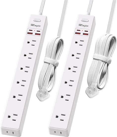 Amazon Pack Power Strip Surge Protector Outlets Usb Ports