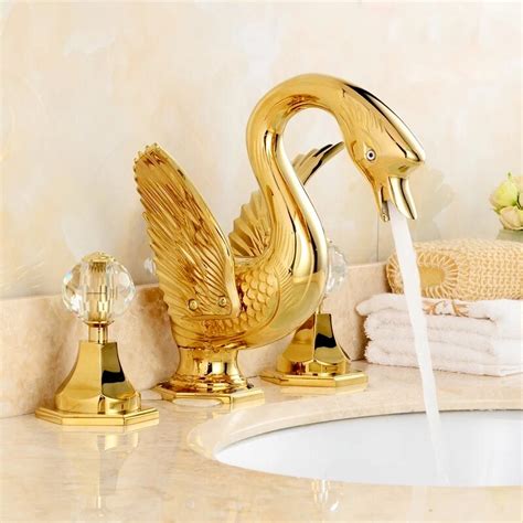 Gold Swan Dual Handle Bathroom Faucet Royal Toiletry Global