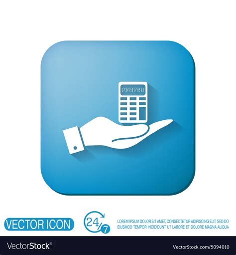 Hand Holding A Calculator Royalty Free Vector Image