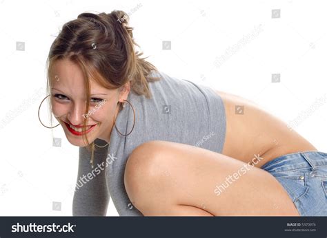 Hot Sexy Fit Brunette Lots Hair Stock Photo Shutterstock