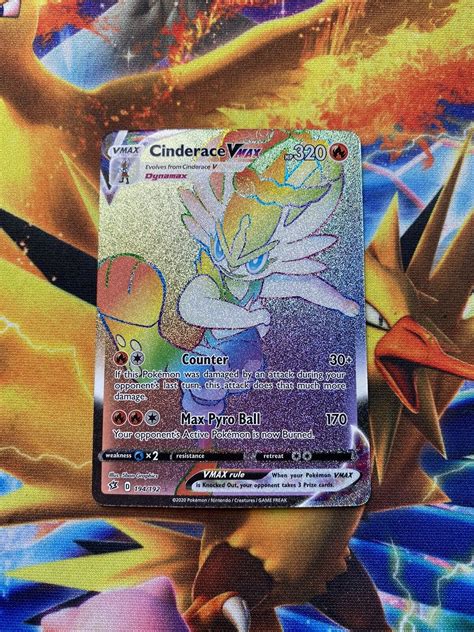 Pokémon TCG Cinderace VMAX Rebel Clash 194 192 Holo Secret Rare NM M eBay