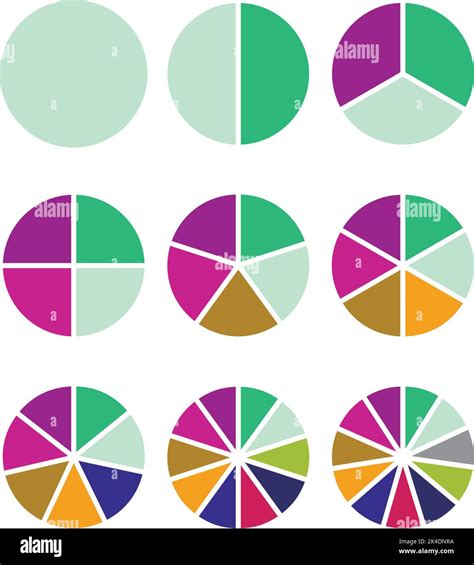 Satz Von Kreisdiagrammen Teilesegment Infografik Vorlage F R