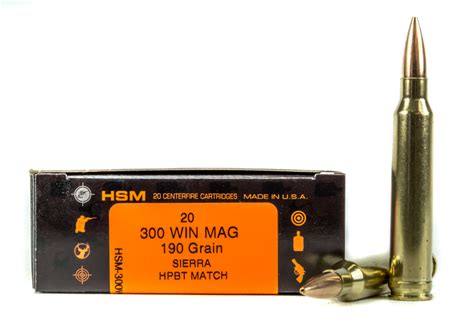 Hsm Winchester Magnum Gr Sierra Matchking Hpbt Match Box Of