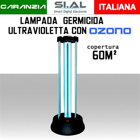 Lampada UV Germicida Ultravioletta Con Ozono Sanificazione Ambienti