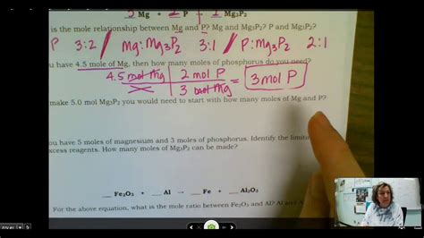 Stoich Mole Ratios Main Lesson YouTube