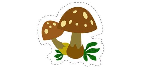 Mushroom Cutouts For Kids Mocomi