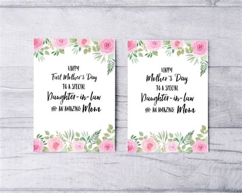 Daughter In Law First Mothers Day Card From Mother In Etsy