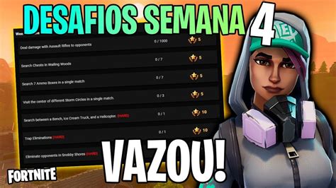 Fortnite Vazou Os Desafios Da Semana Do Passe De Batalha Da