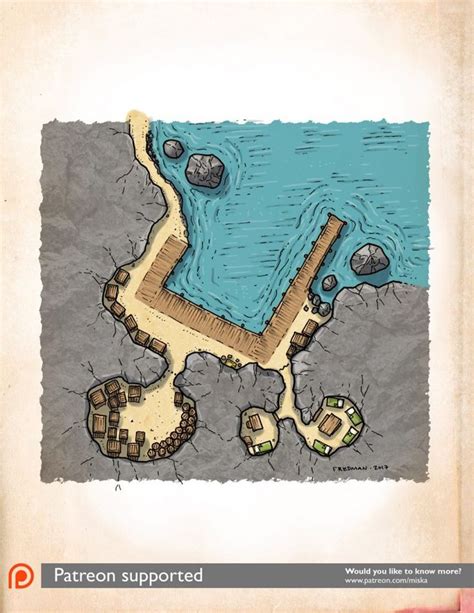 Map The Smugglers Cove Fantasy Map Battle Maps Dungeon Maps