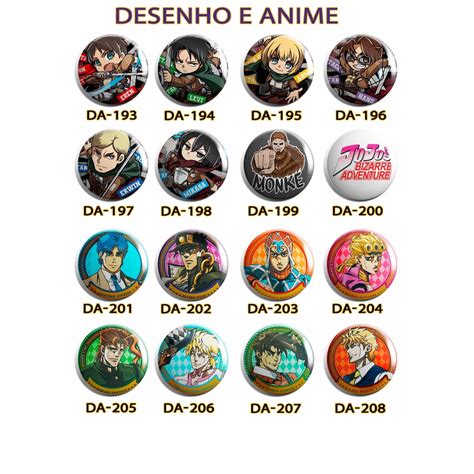 BOTTONS DESENHOS E ANIMES 3 5 Cm PARTE 5 Botom Broche Alfinete Boton