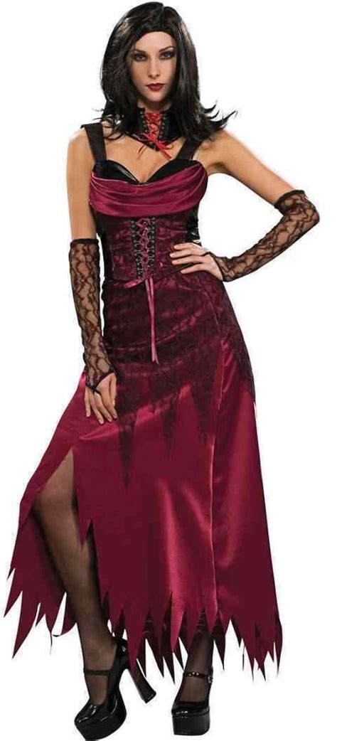 Seductress Vampire Confident Witch Women S Maxi Dress Halloween Costume 6 12 Us Ebay