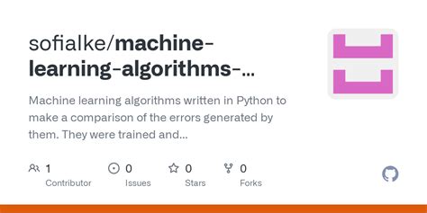 Github Sofialkemachine Learning Algorithms Comparison Machine