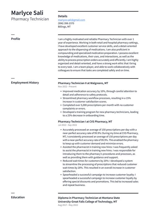 Cvs Pharmacy Technician Resume Examples Resumecat