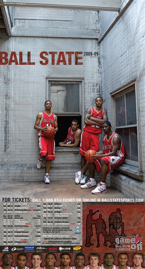 Ball State University Men's Basketball Poster on Behance