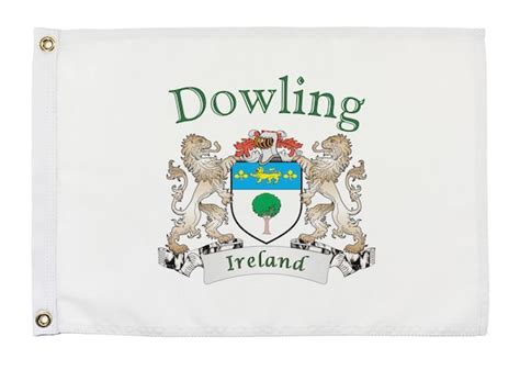 Dowling Irish Coat of Arms Small White Flag - Etsy