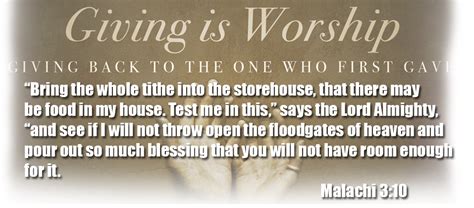 Quotes about Tithing And Offerings (16 quotes)