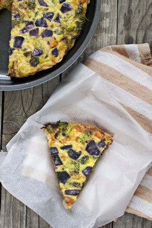 Frittata De Br Coli Y Patata Morada