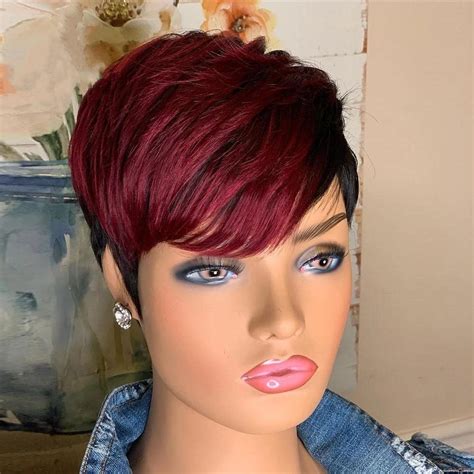 Buy Alcobi Pixie Cut Wigs For Black Women Human Hair Short Bob Wigs