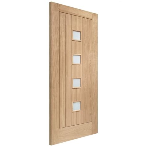 Xl Joinery Siena Unfinished External Oak Door Mandt With Double Glazed