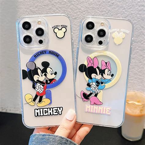 Disney Clear Mickey Minnie Mouse Case For IPhone 14 13 12 11 15 Pro Max