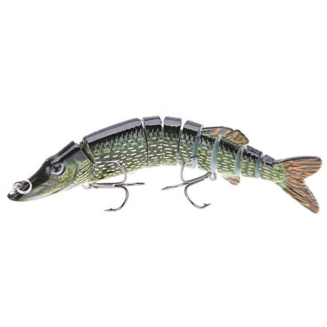 Lixada 5 12 5cm 20g Lifelike Multi Jointed 9 Segement Pike Muskie