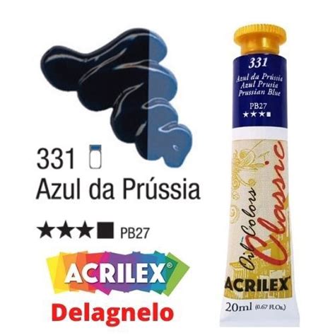 Tinta A Oleo Acrilex Azul Da Pr Ssia Oil Colors Classic Submarino