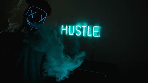 X Mask Guy Hustle Neon Concept K K Hd K Wallpapers Images