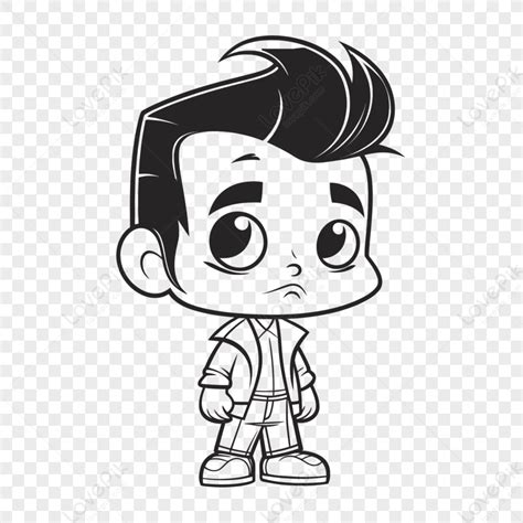 Maliit Na Cartoon Na Lalaki Na Nakasuot Ng Jacket At Puting Shirt Na