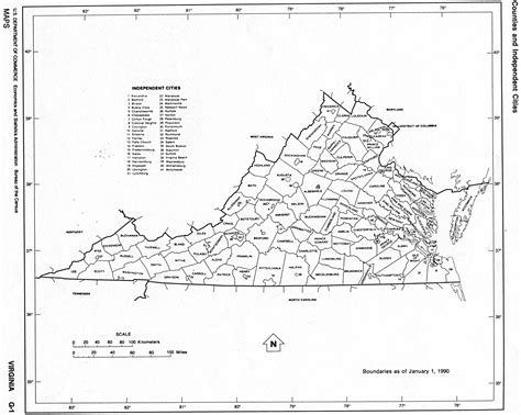 Virginia Outline Maps and Map Links