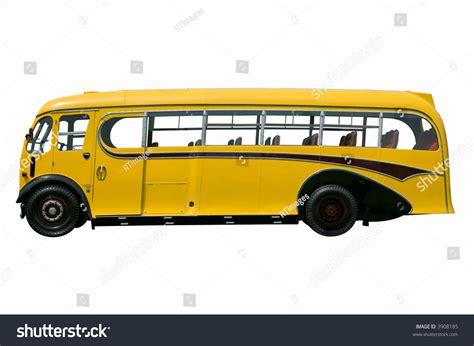 Vintage Yellow School Bus, Isolated On White. Stock Photo 3908185 : Shutterstock