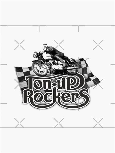 Ton Up Rockers British Motorcycle Club Sticker For Sale By Shockin