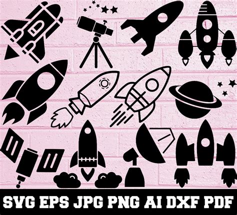 Space SVG Astronaut SVG Space Silhouette SVG Cut Files Etsy