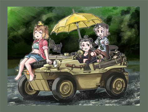 Safebooru 3girls Absurdres American Beaver Kemono Friends