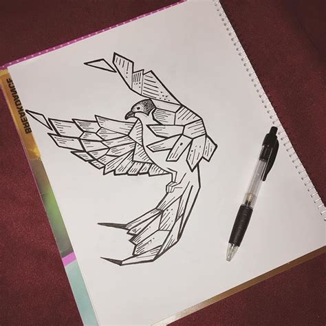 Geometric Bird Drawing At Getdrawings Free Download