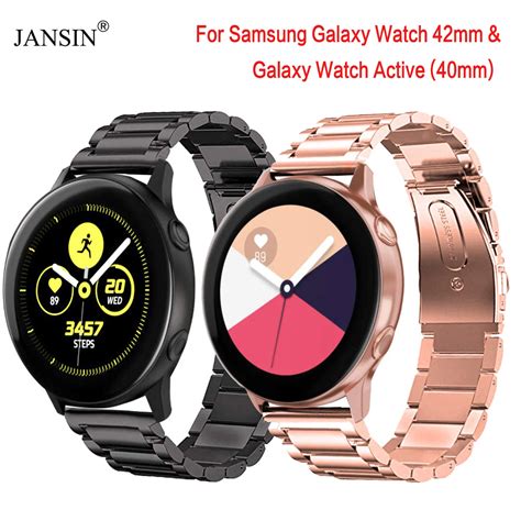 20mm Universal Stainless Steel Watch Strap For Samsung Galaxy Watch ...