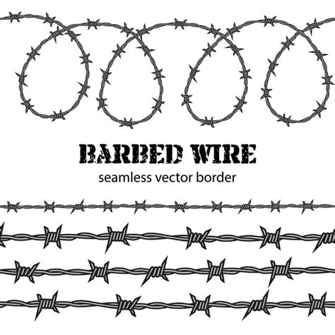 Seamless Barb Wire Vector Art Stock Images Depositphotos