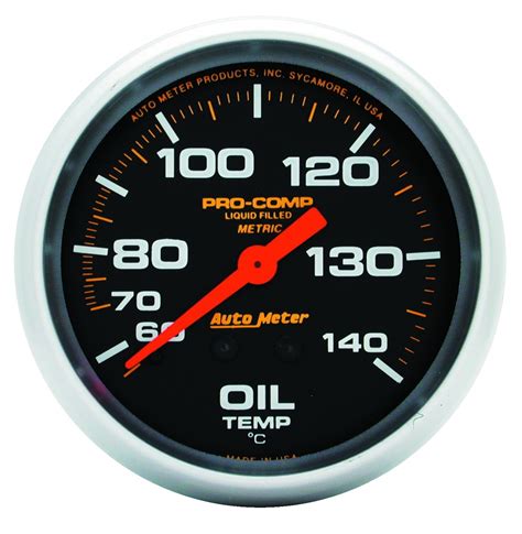 Autometer 5441 Pro Comp Liquid Filled Mechanical Oil Temperature Gauge