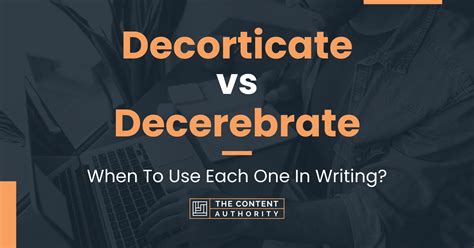 Decorticate vs Decerebrate: When To Use Each One In Writing?