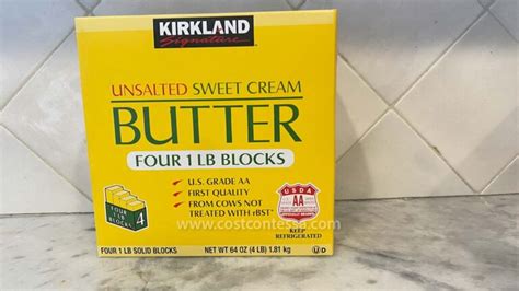 Kirkland Signature Unsalted Butter 4 X 1 Lb Blocks Costcontessa