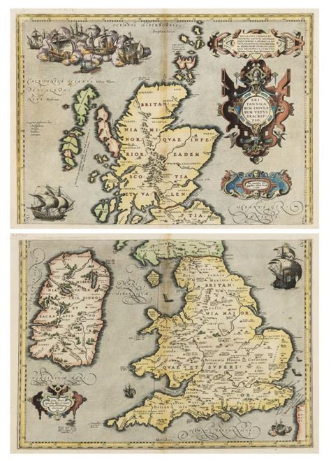 Sold Price British Isles Ortelius Abraham Britannicarum Insularum