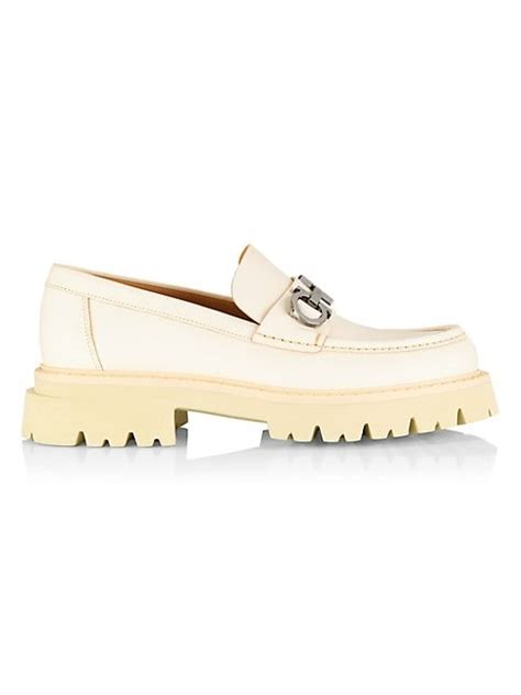 Ferragamo Florian Leather Platform Loafers Amerikanpaketim