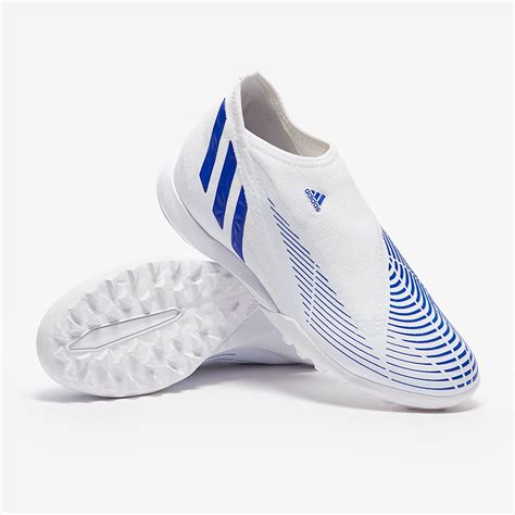 Adidas Predator Edge 3 Laceless TF White Hi Res Blue White Mens