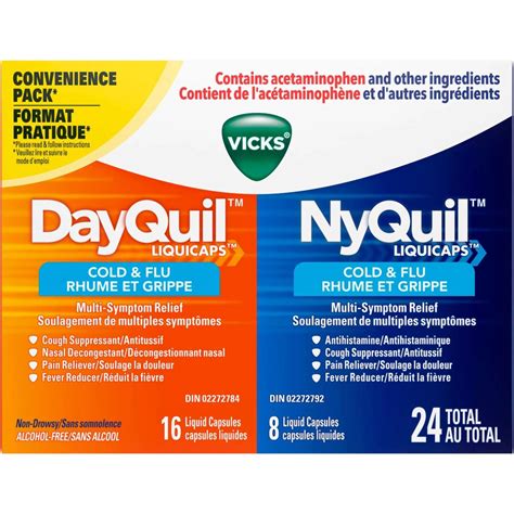 NyQuil DayQuil Cold & Flu Multi-Symptom Relief Liquid Capsules, 24