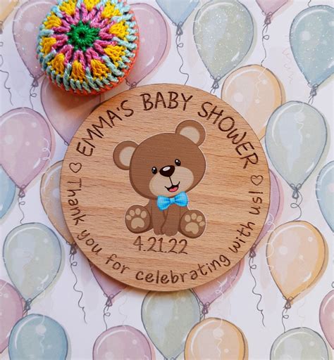 Baby Shower Favors For Guests Teddy Bear Magnets Baby Etsy