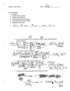 Stoichiometry Limiting Reactants Test Review By Mr Ruskamp Science