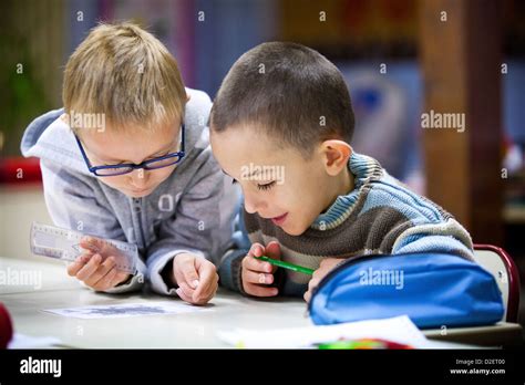 Primary School Class Stock Photo Alamy