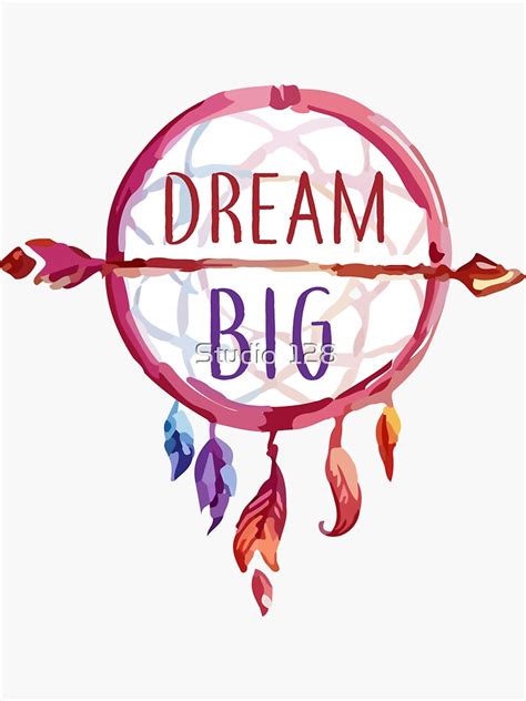 Dream Big Watercolor Dreamcatcher Sticker For Sale By CaymanHill