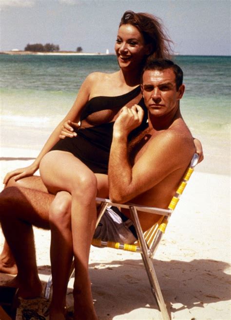 Sean Connery And Claudine Auger On The Set Of Thunderball James Bond