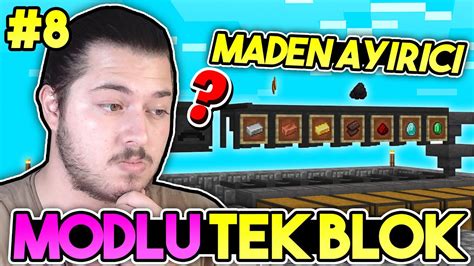 TAM OTOMATİK MADEN AYIRICI Modlu Tek Blok Minecraft PE Bedrock